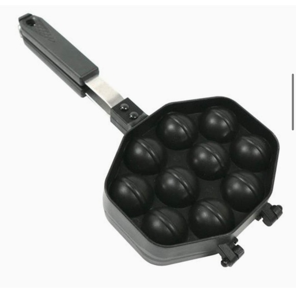 EZ Cooker Korea Traditional Cookie Maker Frame with 10 Slot Walnut Waffle Pan - Picture 3 of 16